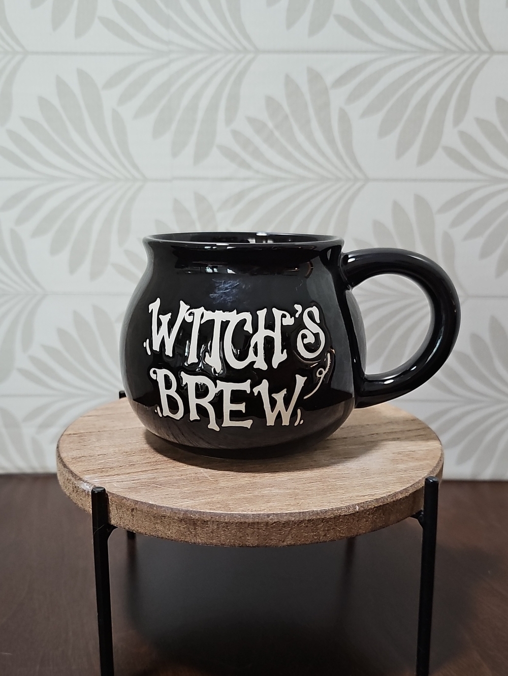 Crofton Witch's Brew Black Cauldron Mug 16oz Halloween